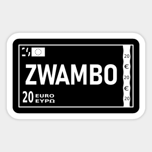 ZWAMBO German Slang Sticker